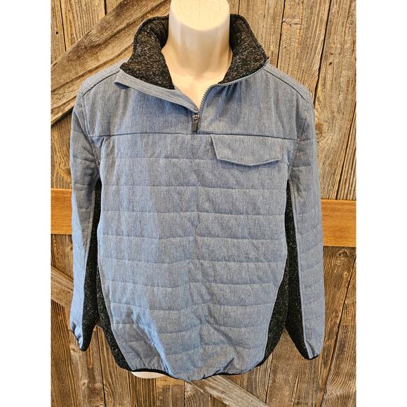 NWT NEW Mountain isles 1/4 zip hybrid hood popover sherpa lined jacket warm S - Picture 2 of 11